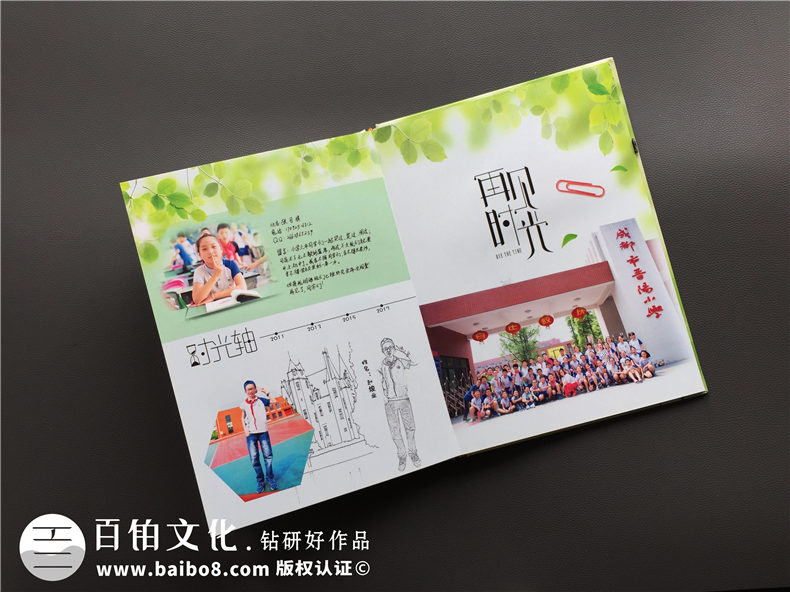 六年級畢業(yè)相冊制作-小學同學錄定制（童年時光機主題）-老師寄語