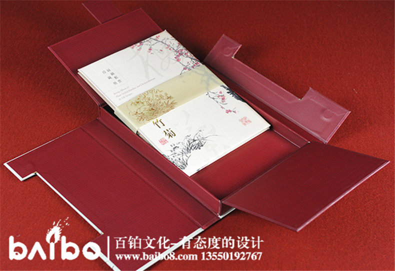 梅蘭竹菊主題真絲集郵冊(cè)-成都紀(jì)念郵冊(cè)定制