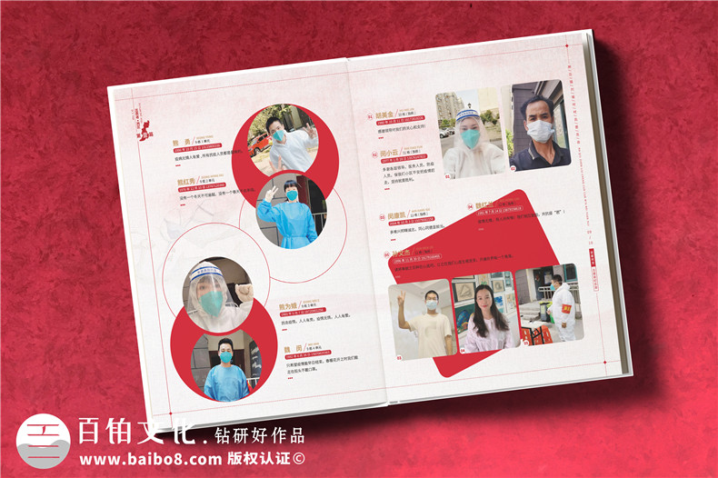 疫情防控志愿者照片制作抗疫圖畫(huà)冊(cè)-街道疫情防控紀(jì)念冊(cè)
