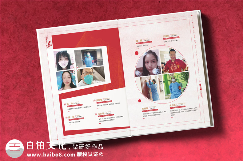 疫情防控志愿者照片制作抗疫圖畫(huà)冊(cè)-街道疫情防控紀(jì)念冊(cè)