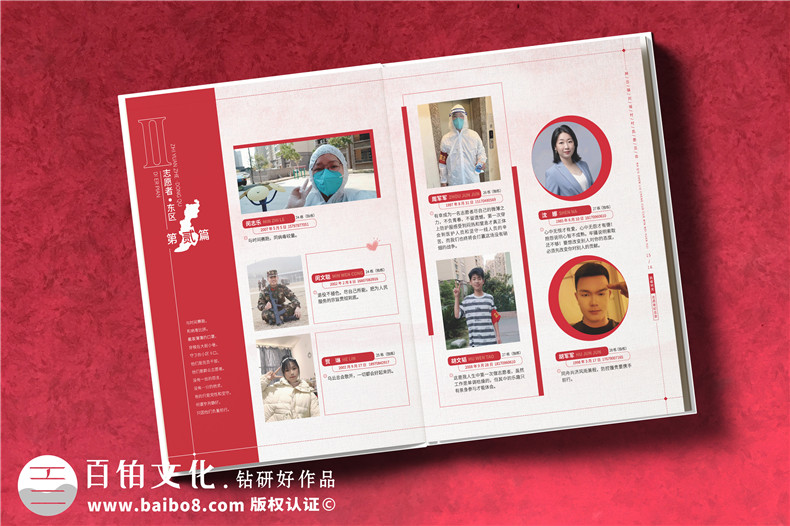疫情防控志愿者照片制作抗疫圖畫(huà)冊(cè)-街道疫情防控紀(jì)念冊(cè)