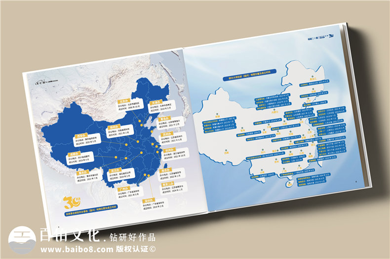 上市集團公司三十周年紀念冊-企業(yè)發(fā)展成果回顧畫冊設計