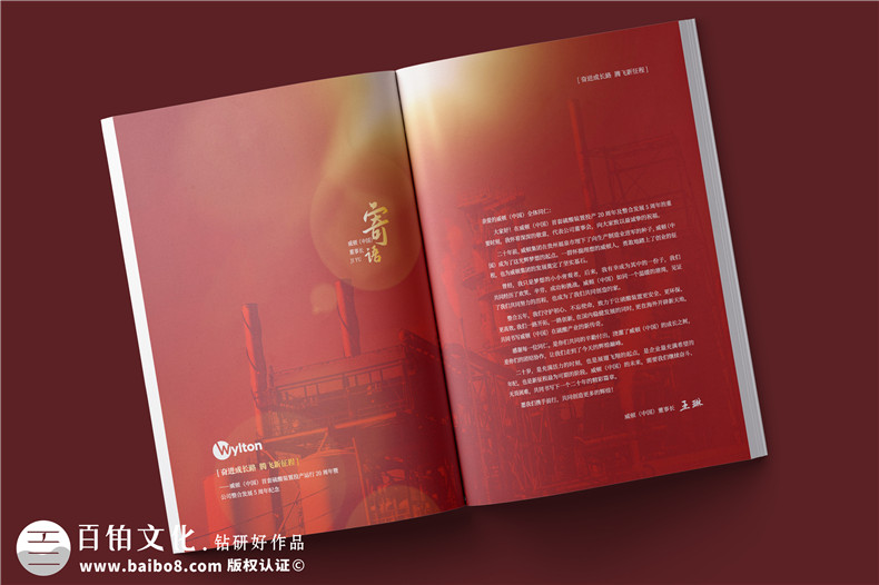 化工企業(yè)20周年紀(jì)念冊設(shè)計-公司整合發(fā)展大事記畫冊