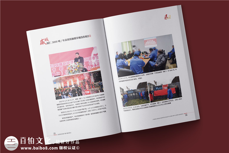 化工企業(yè)20周年紀(jì)念冊設(shè)計-公司整合發(fā)展大事記畫冊