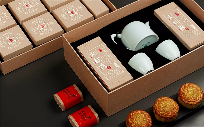 一套茶葉商務禮品定制設計 成都茶葉禮品盒包裝設計案例
