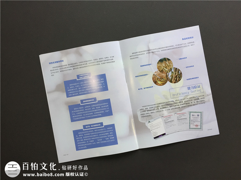 【食品檢測公司宣傳冊設計】食品企業(yè)畫冊制作-長沙畫冊設計公司