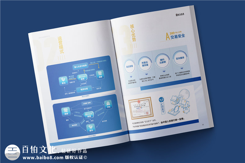 電商平臺簡介宣傳冊設計-校服電商采購平臺畫冊