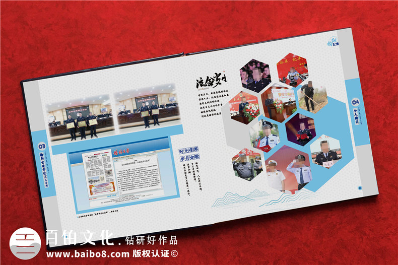 公安局領(lǐng)導(dǎo)相冊-退休民警任期回憶紀念畫冊