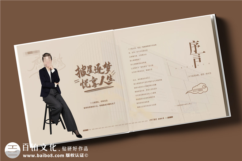女領(lǐng)導(dǎo)退休/調(diào)任/離職/履新/升遷紀(jì)念冊設(shè)計(jì)定制